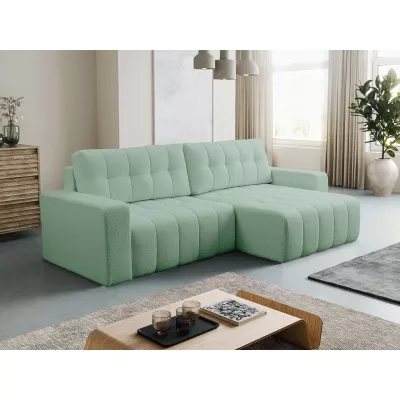 Rohová rozkládací sedací souprava WAPATO - světlá mátová