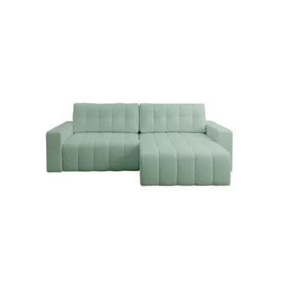 Rohová rozkládací sedací souprava WAPATO - světlá mátová