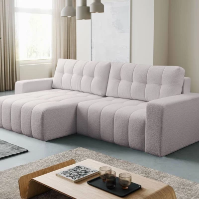 Rohová rozkládací sedací souprava WAPATO - světlá levandulová