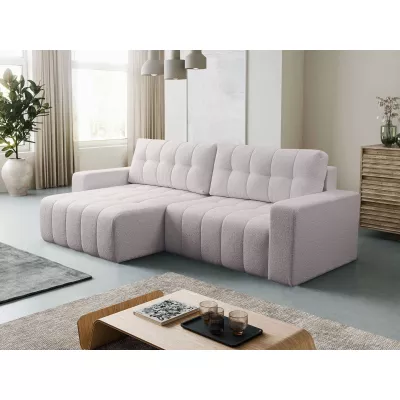 Rohová rozkládací sedací souprava WAPATO - světlá levandulová