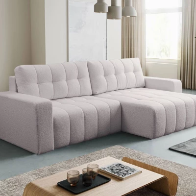 Rohová rozkládací sedací souprava WAPATO - světlá levandulová