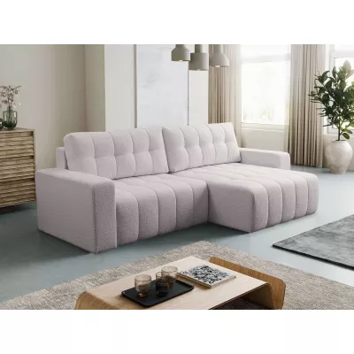 Rohová rozkládací sedací souprava WAPATO - světlá levandulová