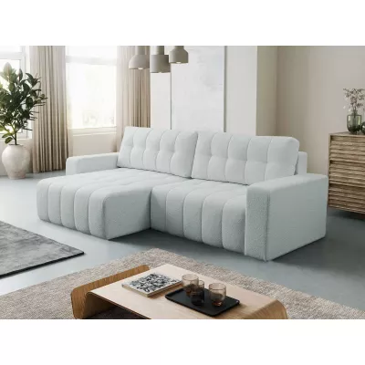 Rohová rozkládací sedací souprava WAPATO - světlá šedá