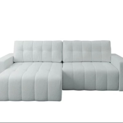 Rohová rozkládací sedací souprava WAPATO - světlá šedá