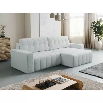 Rohová rozkládací sedací souprava WAPATO - světlá šedá