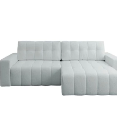 Rohová rozkládací sedací souprava WAPATO - světlá šedá