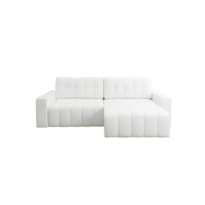 Rohová rozkládací sedací souprava WAPATO - bílá