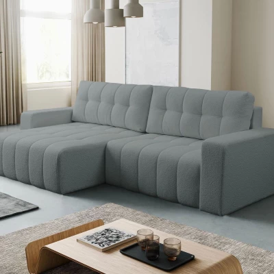 Rohová rozkládací sedací souprava WAPATO - světlá grafitová