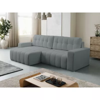 Rohová rozkládací sedací souprava WAPATO - světlá grafitová