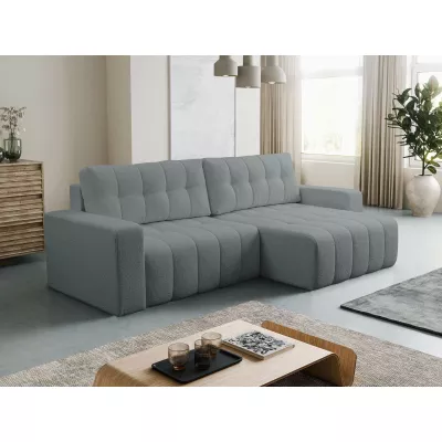 Rohová rozkládací sedací souprava WAPATO - světlá grafitová