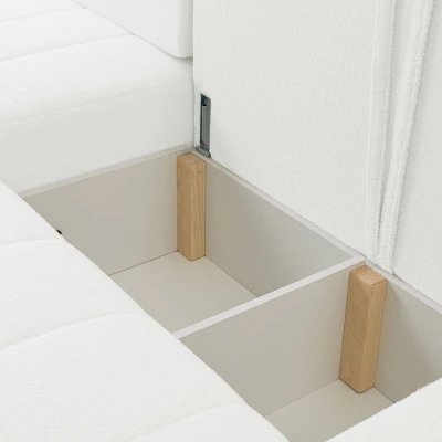 Rohová rozkládací sedací souprava WAPATO - světlá šedá