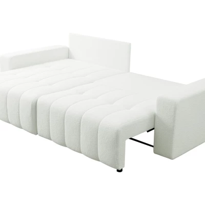 Rohová rozkládací sedací souprava WAPATO - krémová