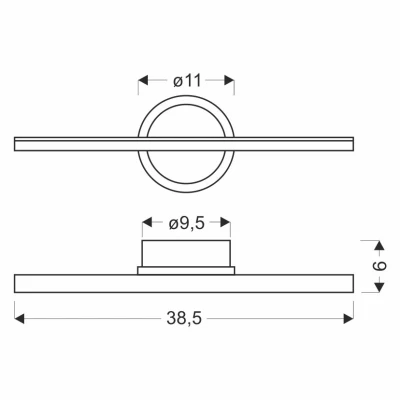 Dřevěné LED nástěnné svítidlo BATUTA 1 - 10W, 3000K (teplá bílá), hnědé