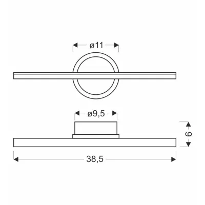 Dřevěné LED nástěnné svítidlo BATUTA 1 - 10W, 3000K (teplá bílá), hnědé