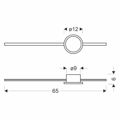 Kovové LED nástěnné světlo BATUTA 2 - 12W, 3000K (teplá bílá), patina