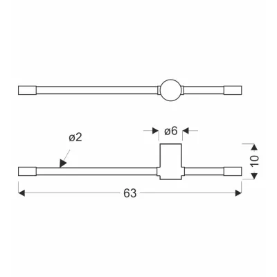 Kovové LED nástěnné světlo BATUTA 3 - 14W, 3000K (teplá bílá), patina