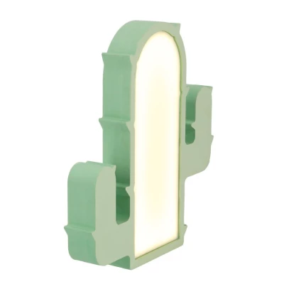 LED nástěnné svítidlo do dětského pokoje CACTUS - 10W, 3000K (teplá bílá), zelené