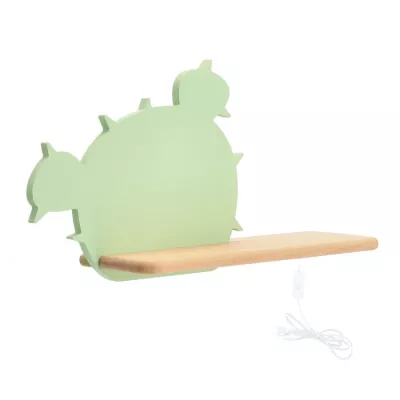 Dětská LED nástěnná lampička do zásuvky CACTUS 3 - 4W, 4000K (denní bílá), zelená