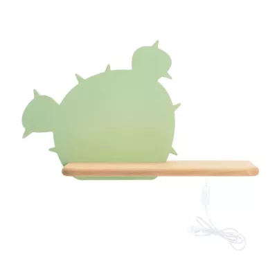 Dětská LED nástěnná lampička do zásuvky CACTUS 3 - 4W, 4000K (denní bílá), zelená