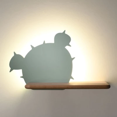 Dětská LED nástěnná lampička do zásuvky CACTUS 3 - 4W, 4000K (denní bílá), zelená