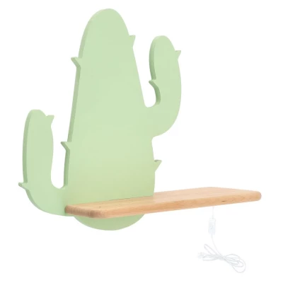 Dětská LED nástěnná lampička do zásuvky CACTUS 2 - 4W, 4000K (denní bílá), zelená