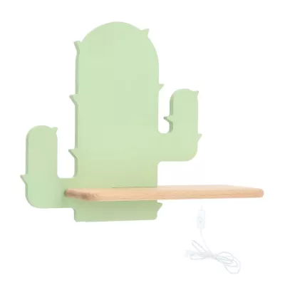 Dětská LED nástěnná lampička do zásuvky CACTUS 1 - 4W, 4000K (denní bílá), zelená