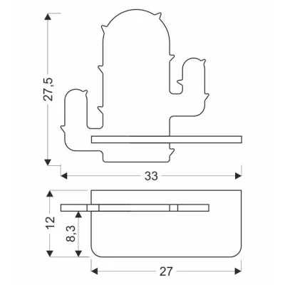 Dětská LED nástěnná lampička do zásuvky CACTUS 1 - 4W, 4000K (denní bílá), zelená