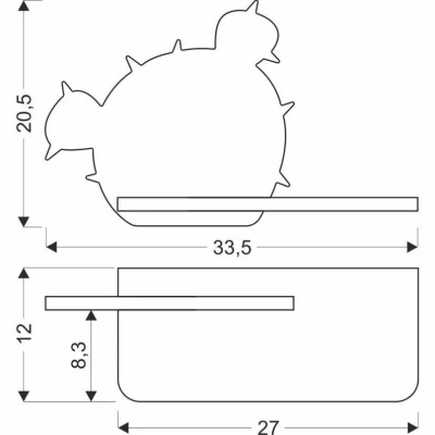 Nástěnná lampička do dětského pokoje CACTUS 2 - 4W, 4000K (denní bílá), zelená