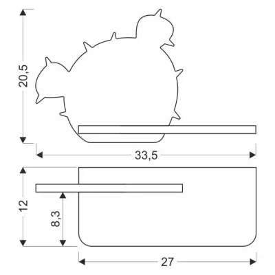 Nástěnná lampička do dětského pokoje CACTUS 2 - 4W, 4000K (denní bílá), zelená