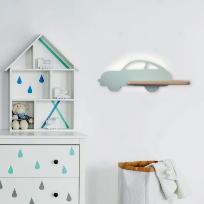 Dětské LED nástěnné svítidlo do zásuvky CAR 1 - 5W, 4000K (denní bílá), mátové