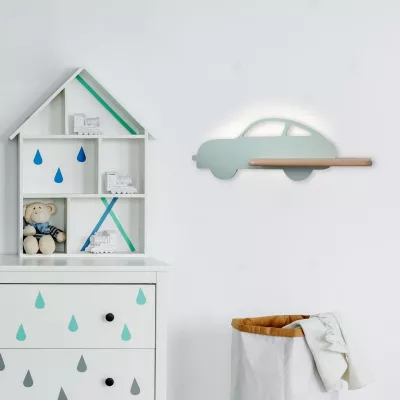 Dětské LED nástěnné svítidlo do zásuvky CAR 1 - 5W, 4000K (denní bílá), mátové