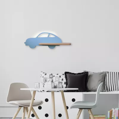 Dětské LED nástěnné svítidlo do zásuvky CAR 1 - 5W, 4000K (denní bílá), modré