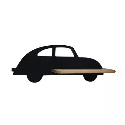 Nástěnné LED světlo s poličkou do dětského pokoje CAR 3 - 5W, 4000K (denní bílá), černé