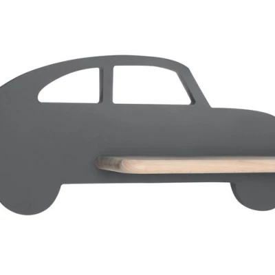 Nástěnné LED světlo s poličkou do dětského pokoje CAR 3 - 5W, 4000K (denní bílá), šedé