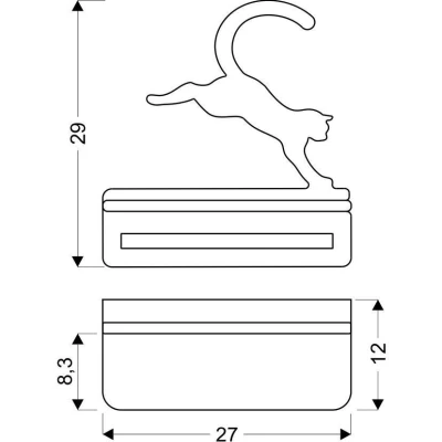 Dětské nástěnné LED svítidlo do zásuvky CAT - 5W, 4000K (denní bílá), černé