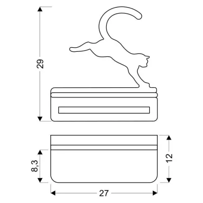 Dětské nástěnné LED svítidlo do zásuvky CAT - 5W, 4000K (denní bílá), černé