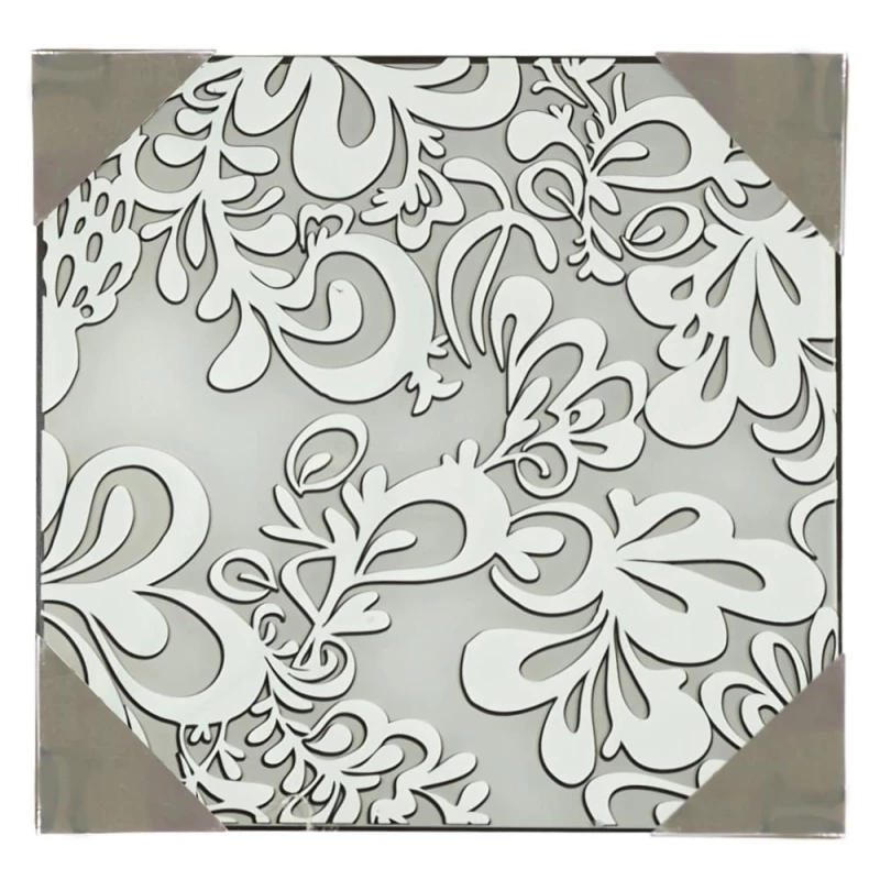 Stropní přisazené osvětlení CEDRA - 3xE27, 60W, 40x40cm, hranaté, chromované / bílé