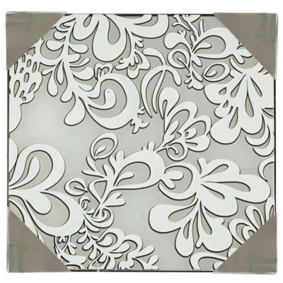 Stropní přisazené osvětlení CEDRA - 2xE27, 60W, 30x30cm, hranaté, chromované / bílé