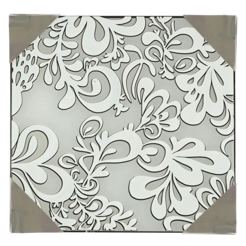 Stropní přisazené osvětlení CEDRA - 2xE27, 60W, 30x30cm, hranaté, chromované / bílé