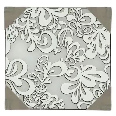 Stropní přisazené osvětlení CEDRA - 2xE27, 60W, 30x30cm, hranaté, chromované / bílé