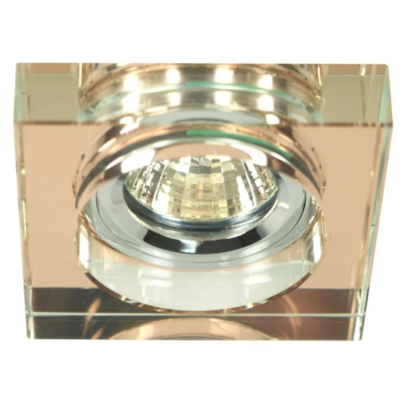 Zápustné stropní osvětlení CLARKSTON - 1xGU5,3, MR16, 50W, chromované / hnědé