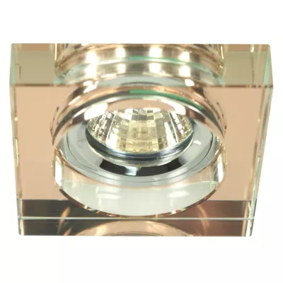 Zápustné stropní osvětlení CLARKSTON - 1xGU5,3, MR16, 50W, chromované / hnědé