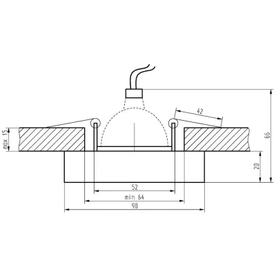 Zápustné stropní osvětlení CLARKSTON - 1xGU5,3, MR16, 50W, chromované / čiré