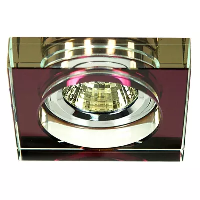 Zápustné stropní osvětlení CLARKSTON - 1xGU5,3, MR16, 50W, chromované / fialové