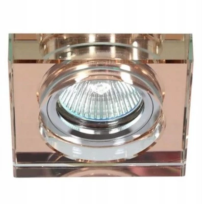 Zápustné stropní osvětlení CLARKSTON - 1xGU5,3, 50W, chromované / jantarové