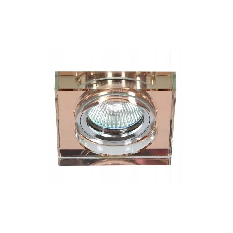 Zápustné stropní osvětlení CLARKSTON - 1xGU5,3, 50W, chromované / jantarové