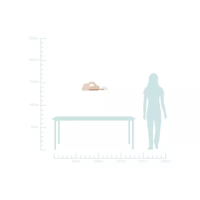 Dětské nástěnné LED svítidlo s poličkou CLOUD - 5W, 4000K (denní bílá), růžové / bílé