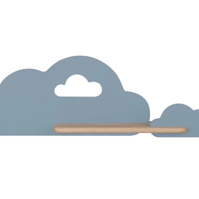 Dětské nástěnné LED svítidlo s poličkou CLOUD - 5W, 4000K (denní bílá), modrá