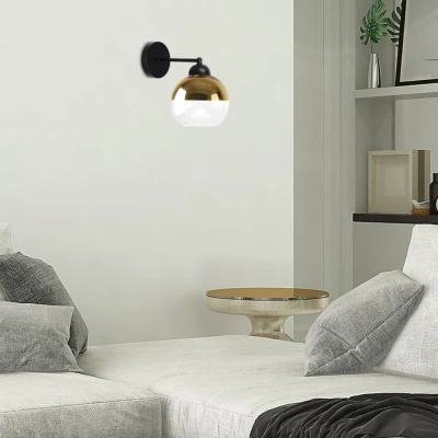 Nástěnné osvětlení CONTESSA - 1xE27, 40W, černé / zlaté / bílé