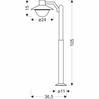 Stojací venkovní lampa COSMOS - 1xE27, 40W, černá